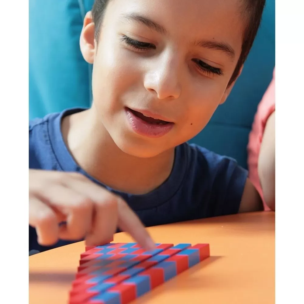 HOPTOYS Raisonnement Logico-Mathematique<Barres Rouges Et Bleues Montessori