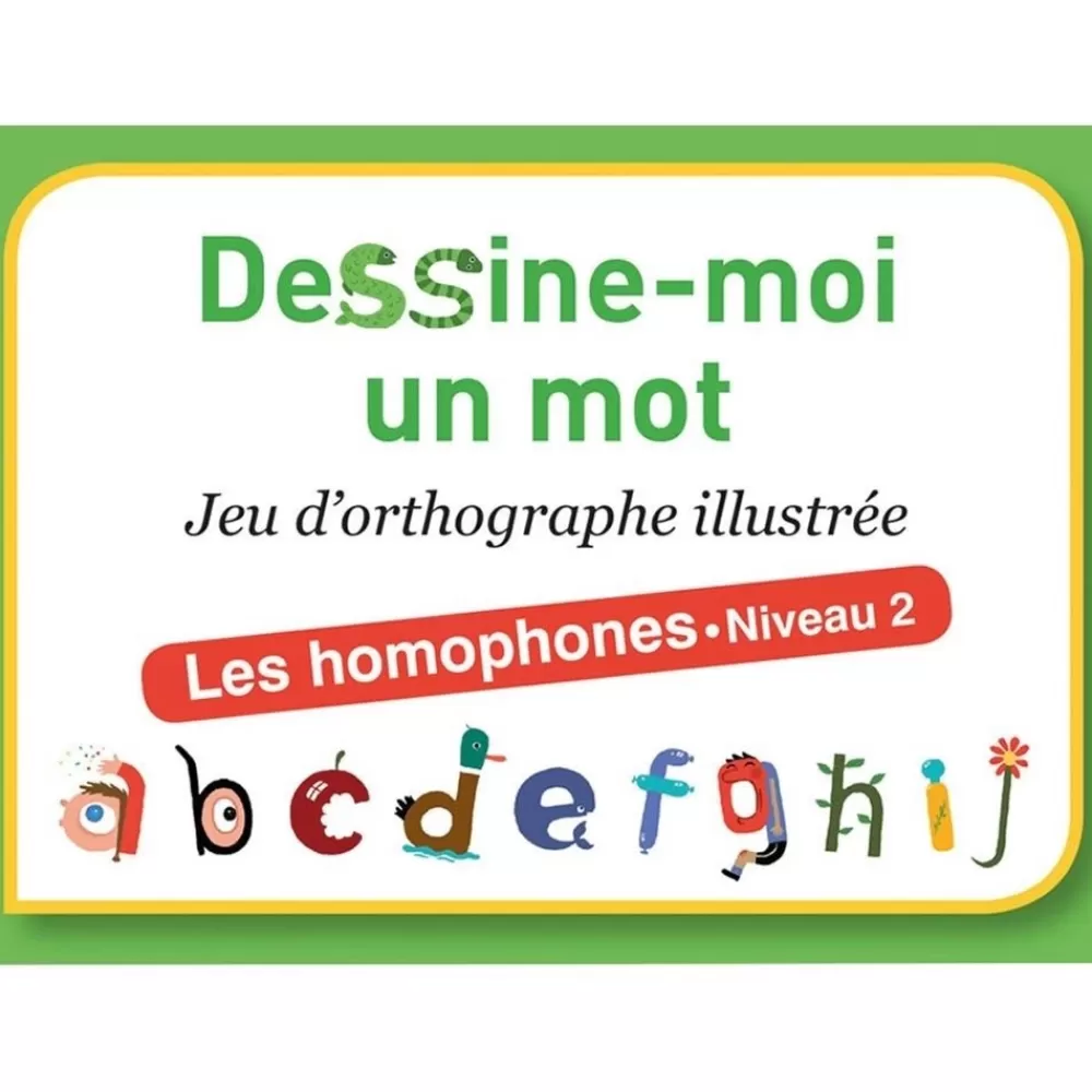 HOPTOYS Dysgraphie*Dessine-Moi Un Mot - Homophones Niveau 2