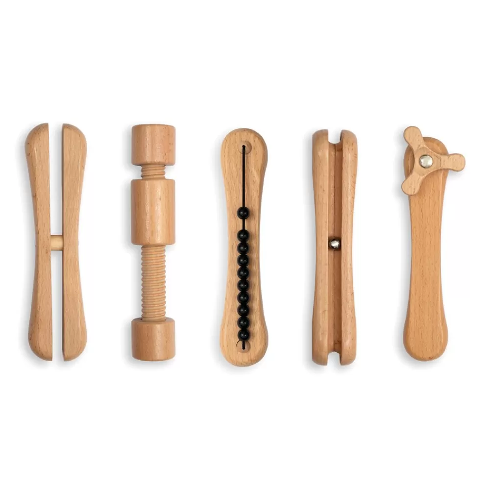 HOPTOYS Apprendre A S'Autoreguler*Fidgets Adulte En Bois Par 5