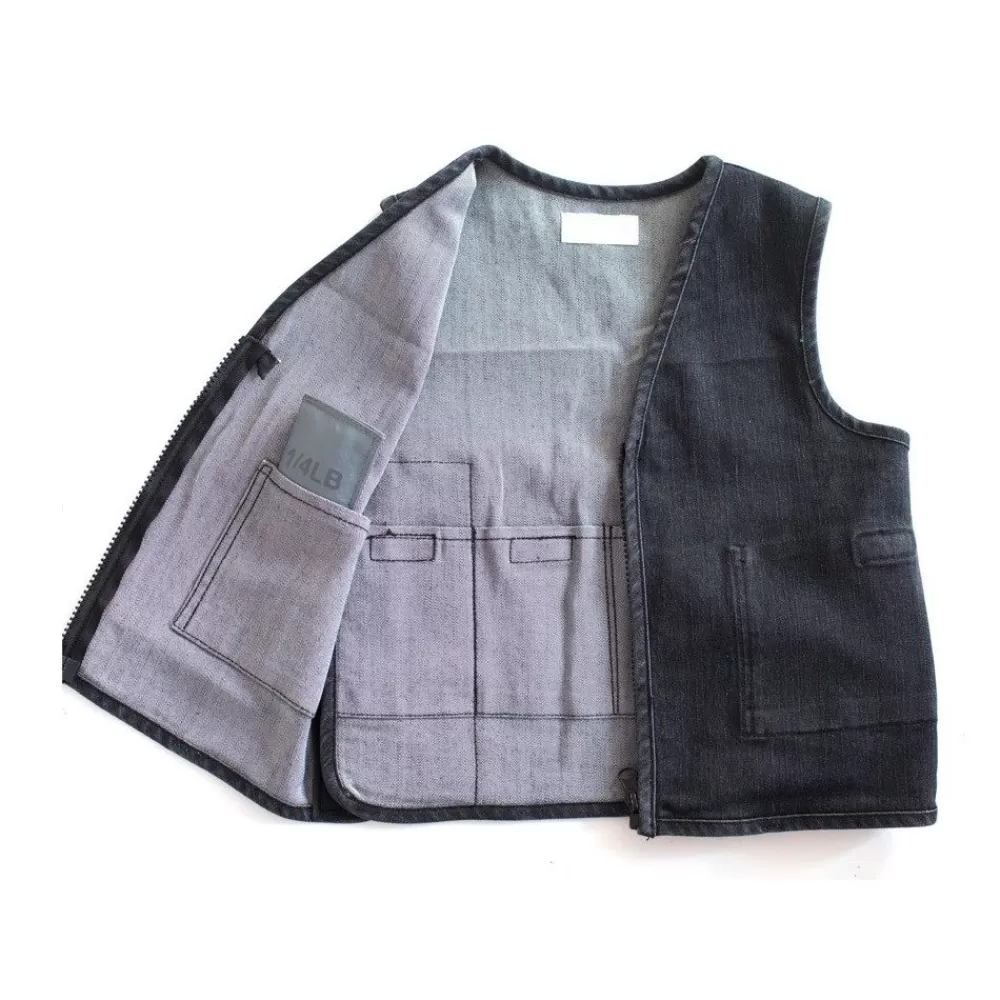 HOPTOYS Proprioception<Gilet Stretch En Jean Noir Leste