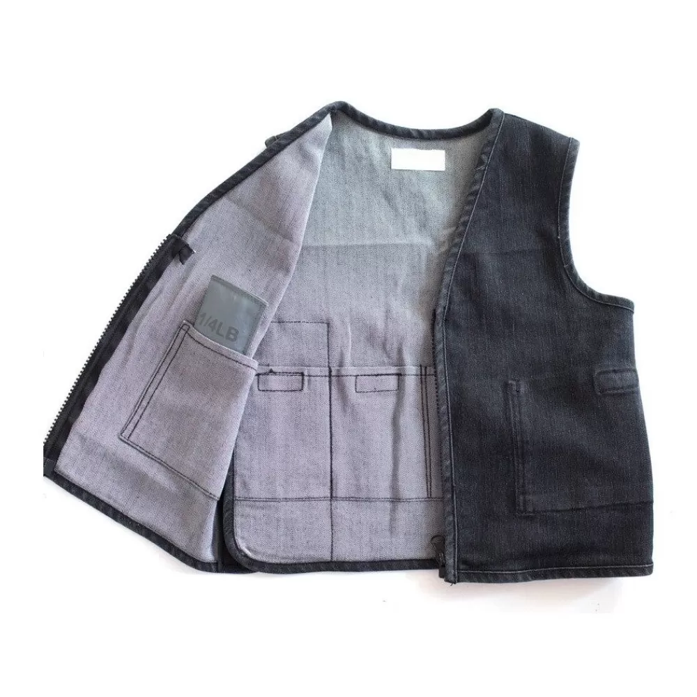 HOPTOYS Apprendre A S'Autoreguler*Gilet Stretch En Jean Noir Leste