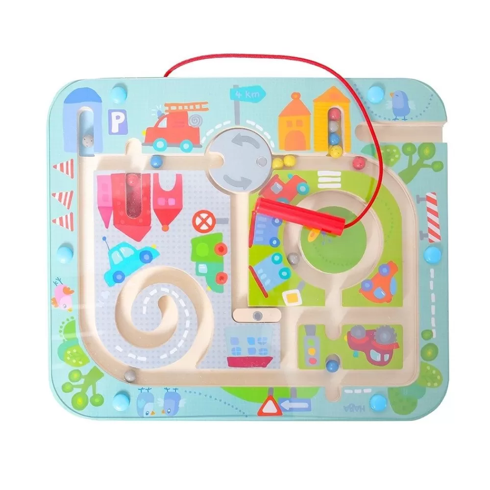 HOPTOYS Travailler La Motricité Fine<Jeu Magnetique Ville Labyrinthe